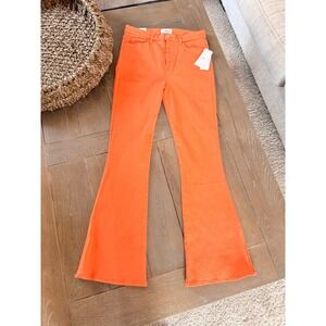 7 For All Mankind Ultra High Rise Skinny Boot Jeans Womens Orange 31